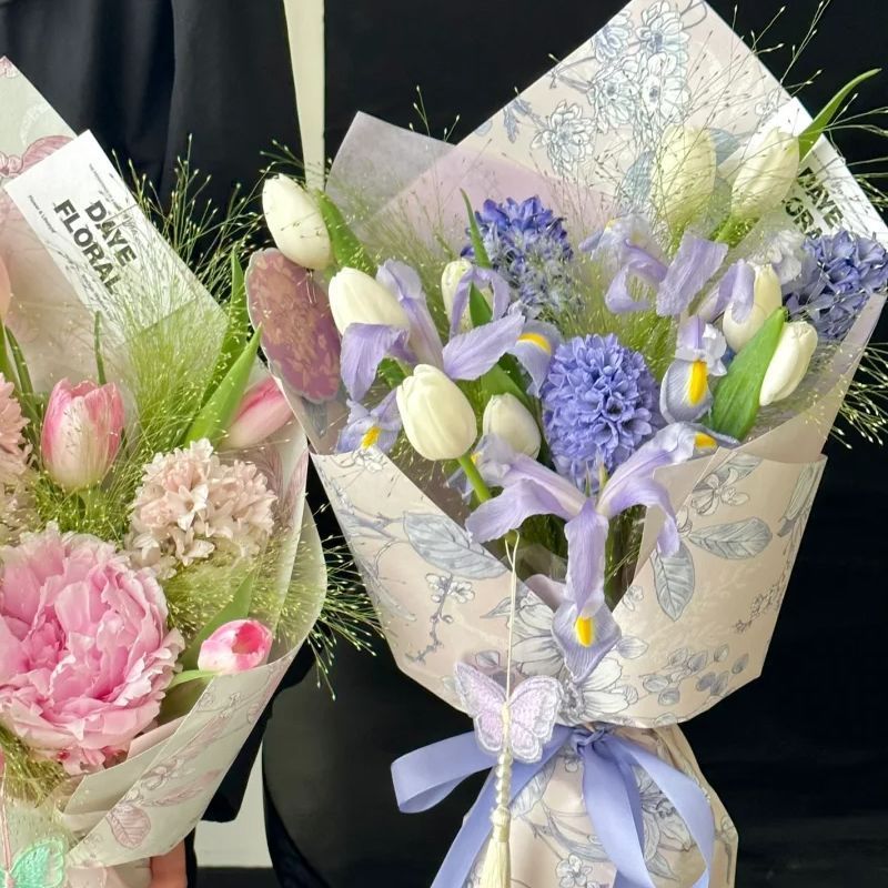 Qixi Floral Notes กระดาษห่อดอกไม้ กระดาษห่อดอกไม้ yuku