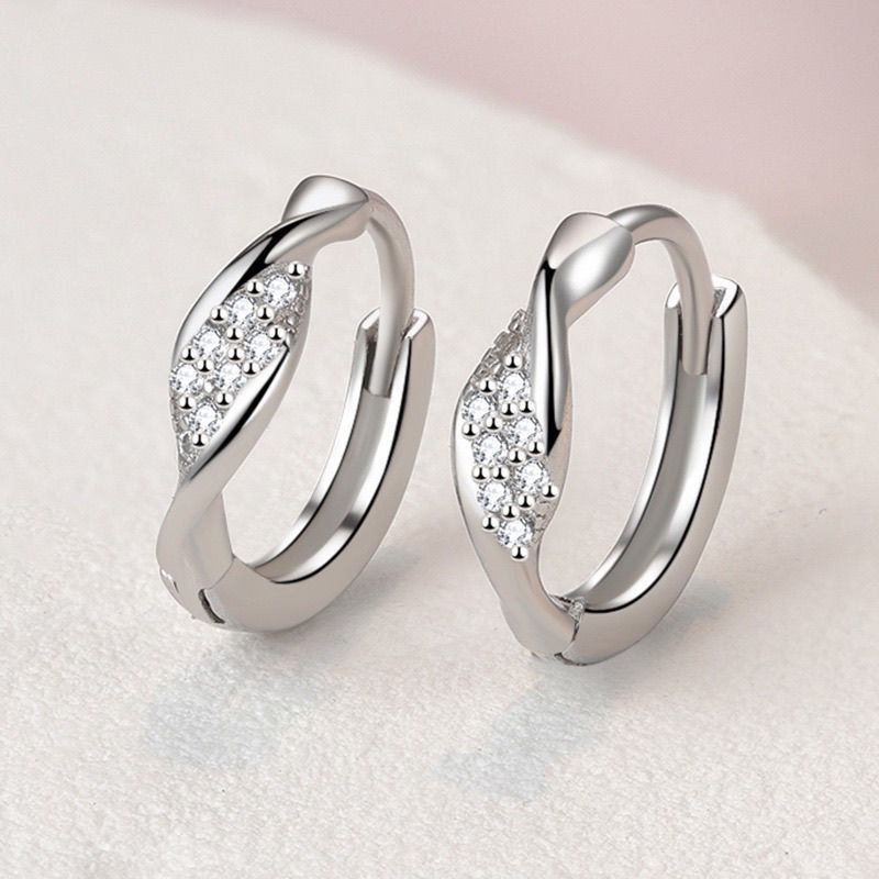 Simple unisex hoop earrings, pure Moou design s925In stock tb Fashionable silver earrings with coupl