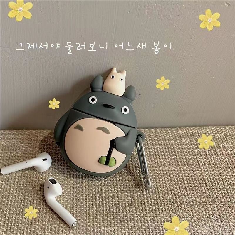 Creative Crutches My Neighbor Totoro เหมาะสําหรับสายซิลิโคนรุ่นที่ 5 เคสชุดหูฟังบลูทูธ airpods3pro2 