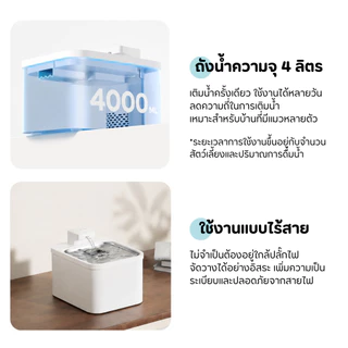 [รุ่นใหม่ 2026!] UrPet FlowX น้ำพุแมวไร้สาย ประกันศูนย์ไทย 1 ปี เชื่อมแอปได้ น้ำพุแมว UrPet