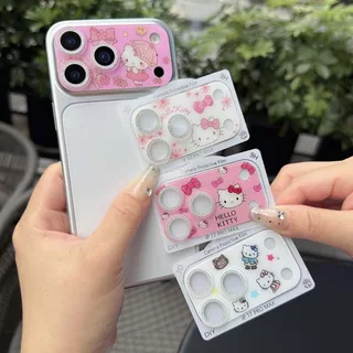 สําหรับ iPhone 17 Pro max เลนส์ป้องกันกล้อง Glitter เลนส์การ์ตูนเต็มรูปแบบสติกเกอร์ป้องกันกระจกนิรภัยใสกลับกล้องป้องกันกรณี 3D สําหรับ 17Pro 17Promax