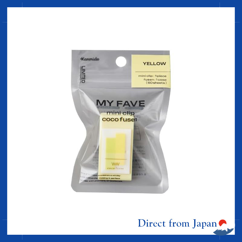 Kanmi Mini Clip Sticky Notes Kokofusen MY FAVE - Various Colors