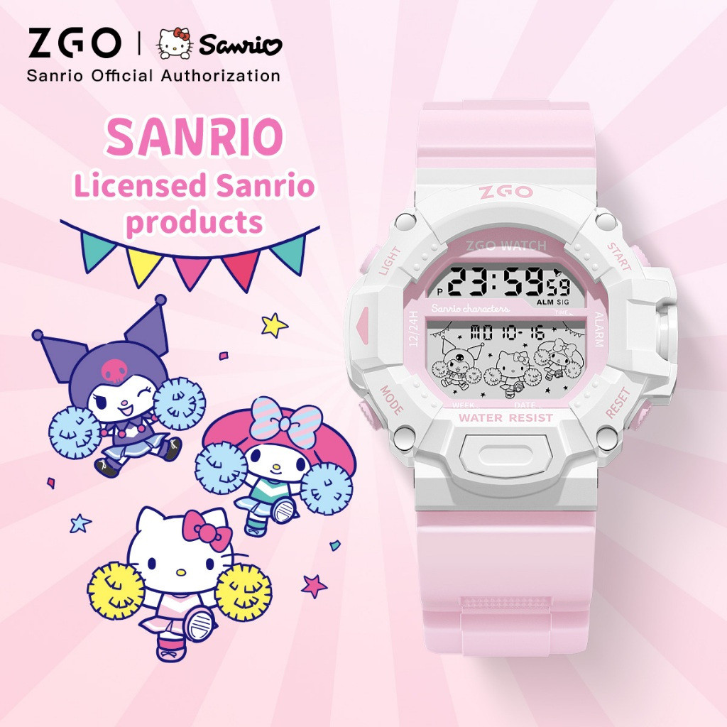 ZGO Sanrio นาฬิกาเด็ก สำหรับเด็กผู้ชายและผู้หญิง กันน้ำลึก 50 เมตร มีฟังก์ชันปลุกปั่น ปฏิทิน ดีไซน์สปอร์ต นาฬิกานักเรียน เหมาะเป็นของขวัญ 892