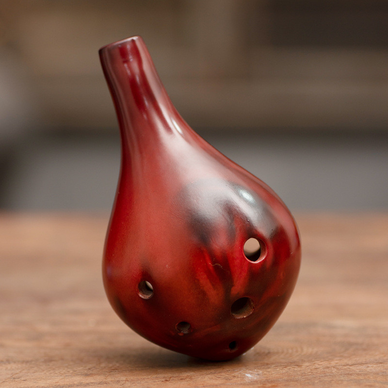 6 Six-Hole Alto C-Key Ocarina เริ่มต้นเบื้องต้นห้องเรียนนักเรียนเครื่องดนตรีหกหลุม AC Ocarina Blue W