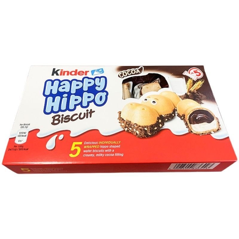 New Date Kinder Kinder Hippo Chocolate Happy Hippo Biscuits ช็อกโกแลตนมนําเข้าจากเยอรมัน LS71226 @