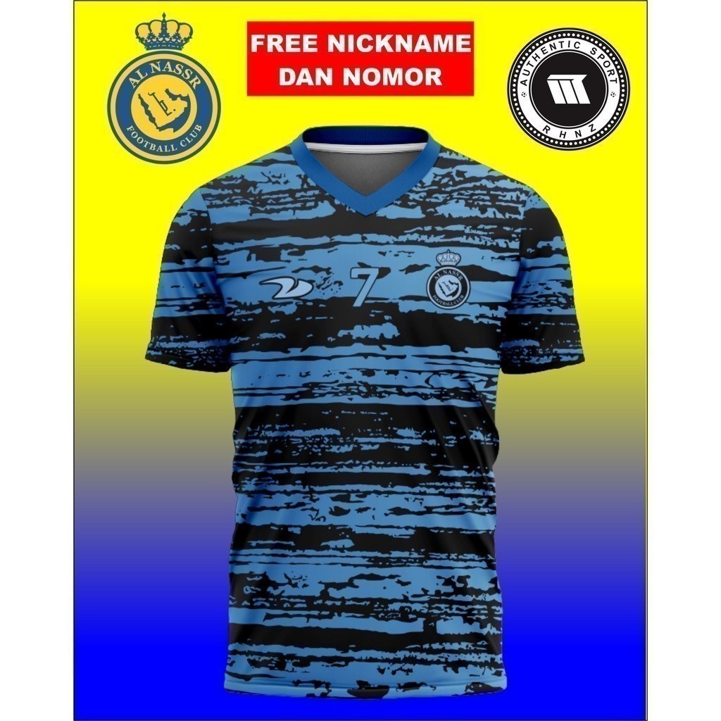 แฟชั่น 2026 Alnassr Ronaldo พิมพ์เสื้อฟุตบอล Tshirt Sublimation Jersey Unisex พิมพ์เต็ม