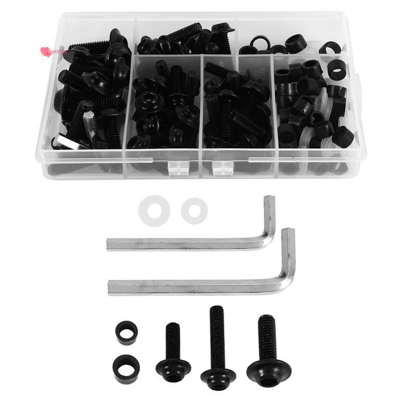 georg33158PCS Universal รถจักรยานยนต์ Fairing สกรูชุดถั่ว Moto Body Work Bolts สําหรับ YZF R1 R6 R3 