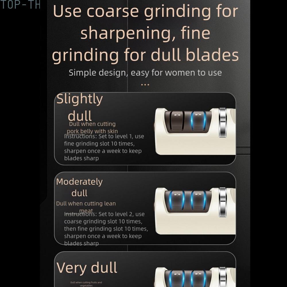 Wireless Electric Sharpener for For kitchen Knives and Fruit Knives Reliable Use