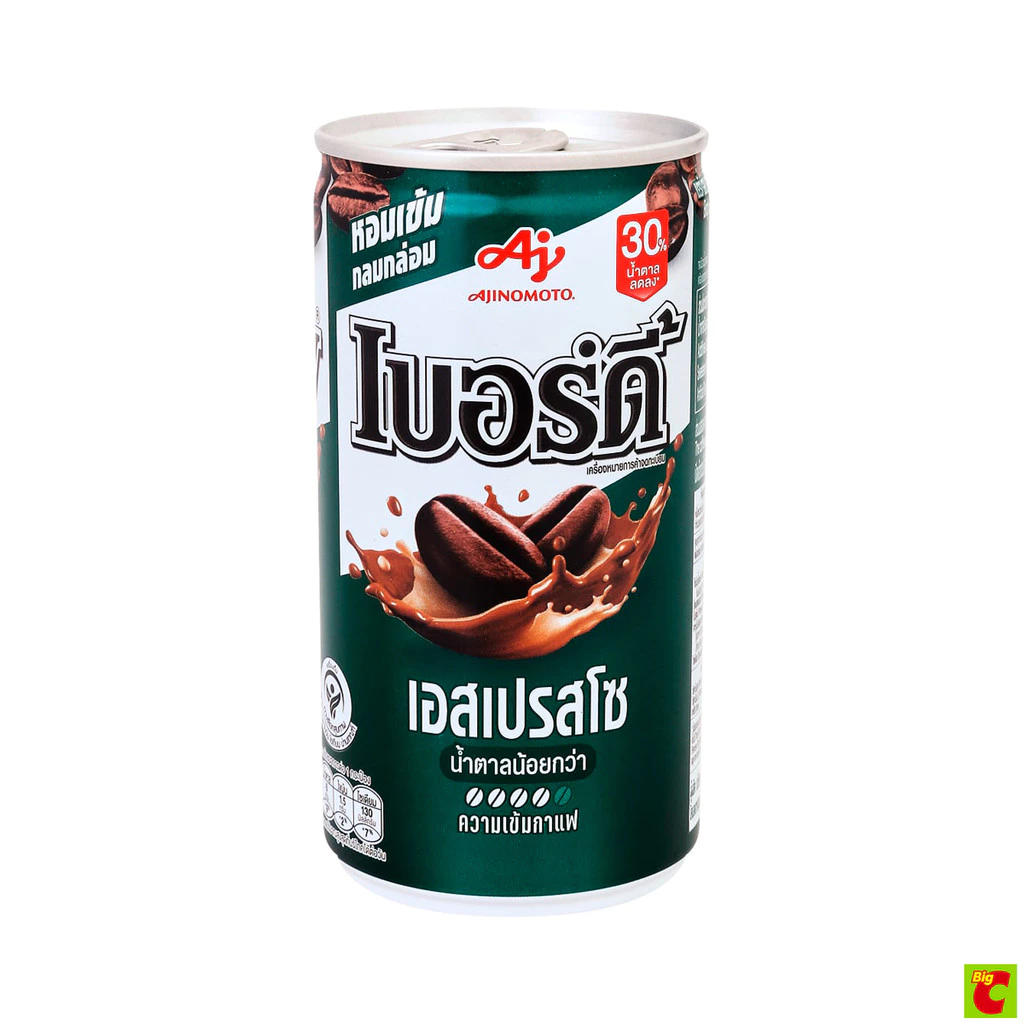 เบอร์ดี้ กาแฟปรุงสำเร็จพร้อมดื่ม เอสเปรสโซ 170 มล.