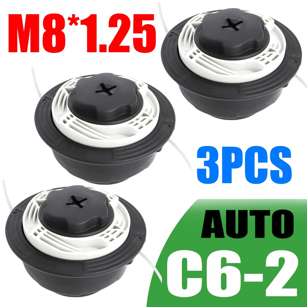 3 ชิ้นชุด, C6-2 หัวทริมเมอร์อัตโนมัติ, 8 มม. x 1.25 มม., เหมาะสําหรับ St-ihl FS38 FS40 FS40C FS45 FS