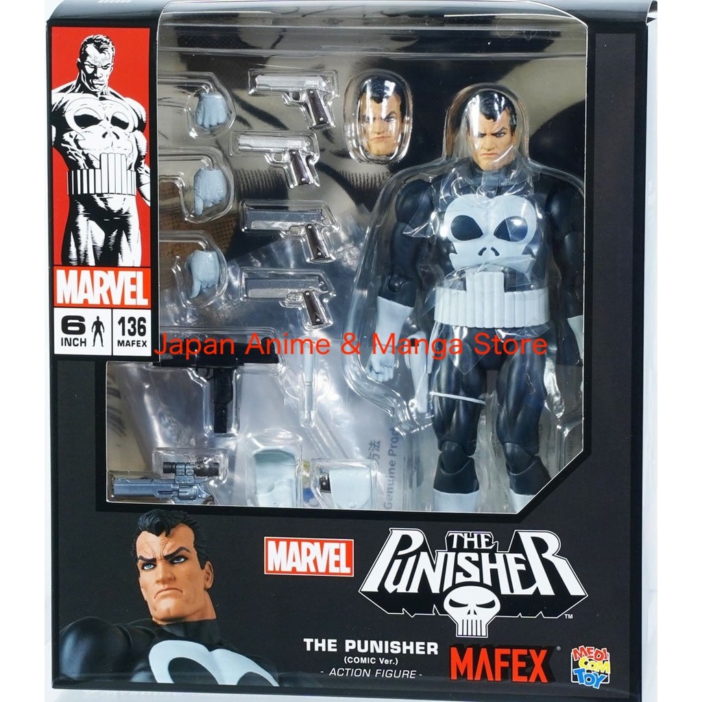 MEDICOM TOY MAFEX No. 283 The Punisher (Comic Ver.) Action Figure Japan MARVEL