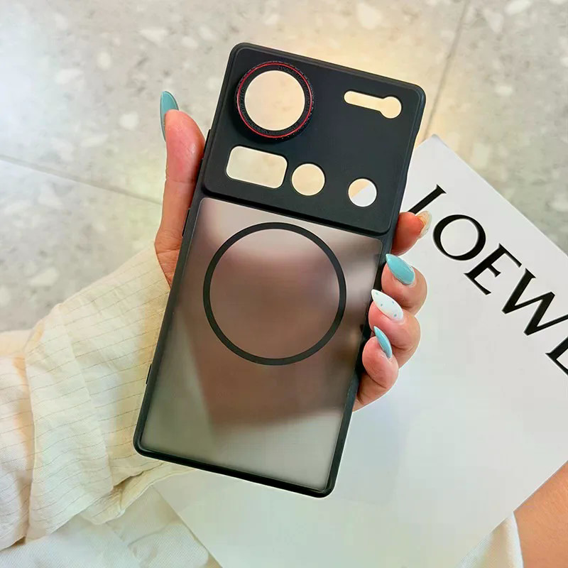 Nubia Z70 Ultra Magnetic Wireless Charger Case Matte อะคริลิคใสผิวรู้สึกสําหรับ Nubia Z70S Ultra She