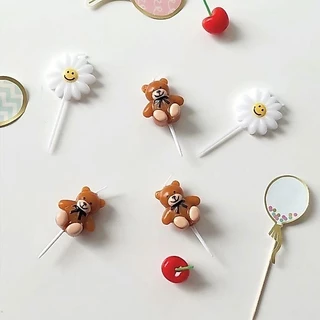 AA7 เทียนน้องหมี เทียนวันเกิด น่ารักก พร้อมส่งในไทย