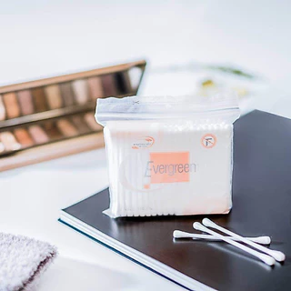 เอเวอร์กรีน สำลีก้าน (100 ก้าน) Evergreen Cotton Bud 2 ขนาด (หัวเล็ก/หัวปกติ) คอตตอนบัด / รถพยาบาล Ambulance