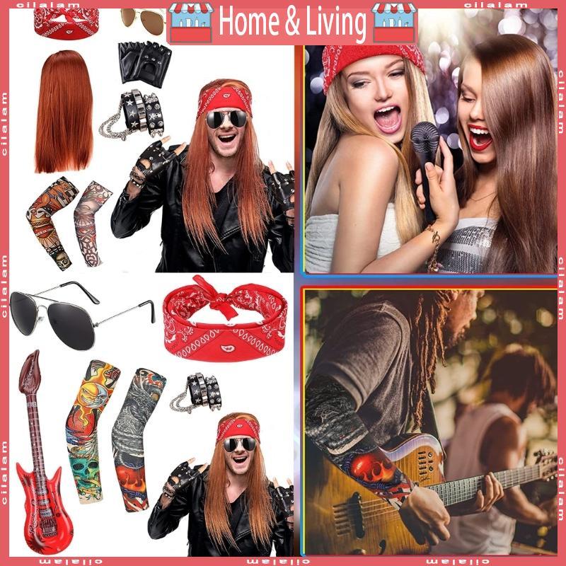 CI 4 5 6 7 Punk Rocker เครื่องแต่งกายชุด 80s คอสเพลย์ฮาโลวีน Party Props ชุดดิสโก้