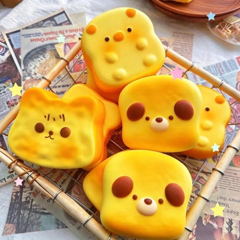 สกุชชี่ ของเล่นบีบสกุชชี่ Squishy Toy บรรเทาความเครียด ของเล่นนุ่มนิ่ม ขนมปังเหนียวที่เพิ่มขึ้นช้า