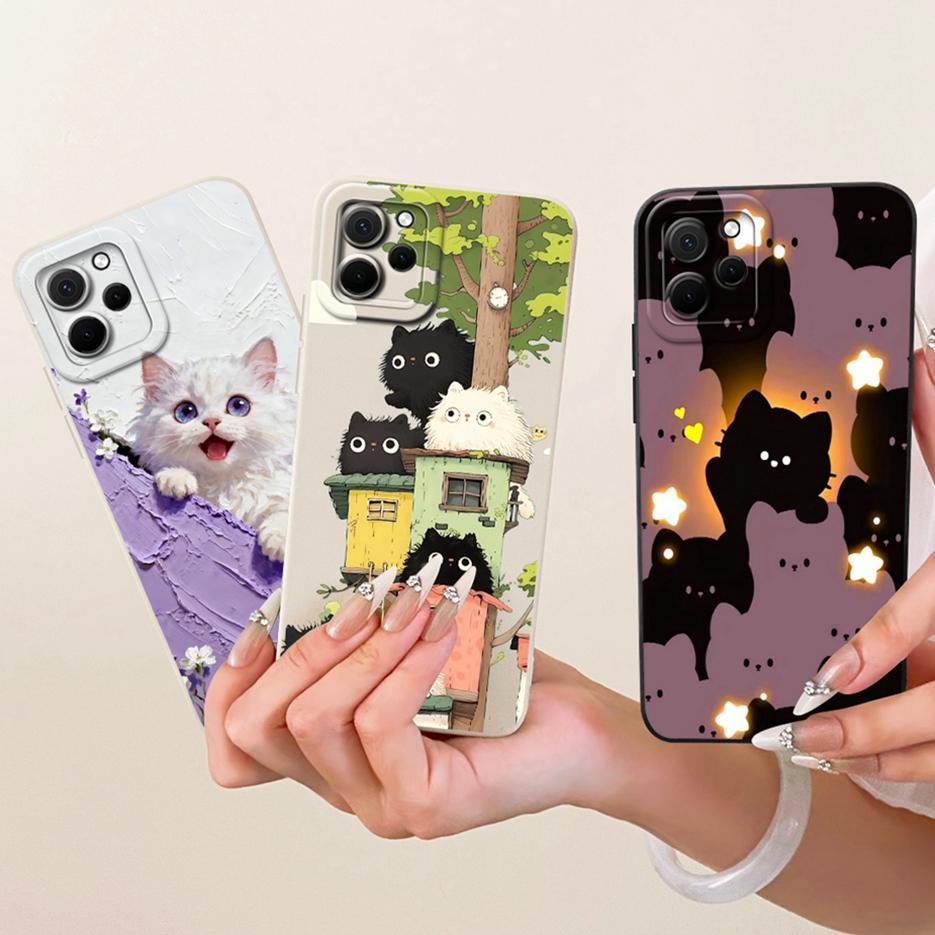 สําหรับ Huawei Nova Y61 กรณี EVE-LX9 EVE-LX9N แมวน่ารักใหม่ทาสี Soft TPU เคสโทรศัพท์สําหรับ Huawei N
