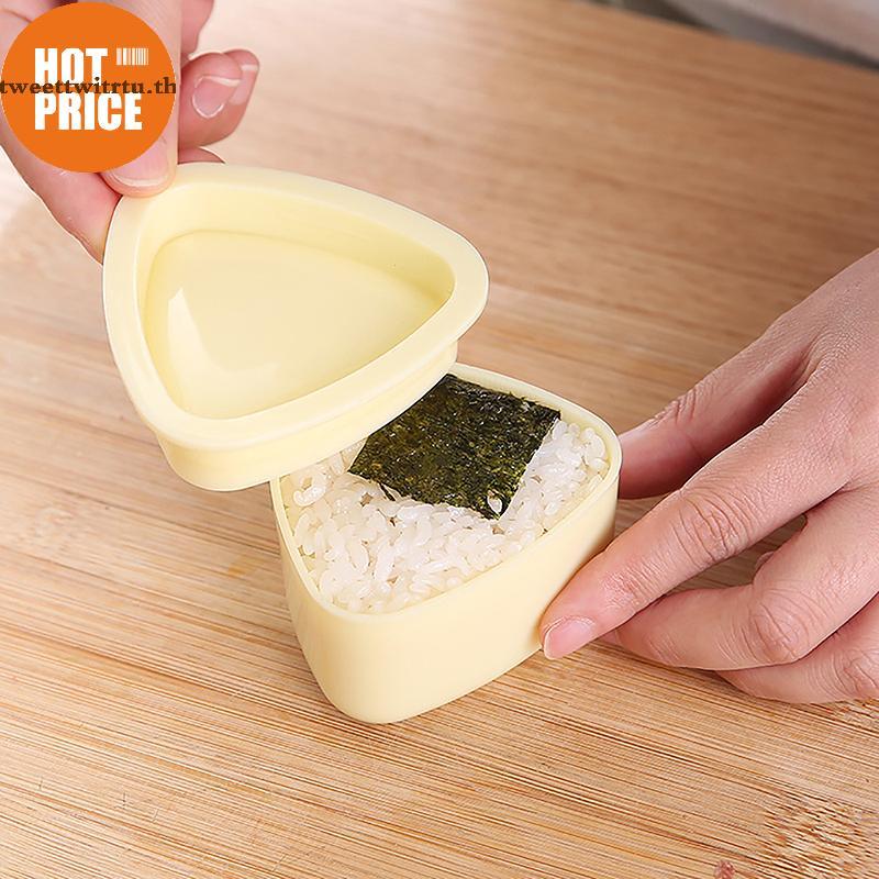 TRTU แม่พิมพ์ซูชิ Sushi Maker Onigiri ข้าวปั้นอาหารกดสามเหลี่ยม Sushi Maker แม่พิมพ์ญี่ปุ่น Bento อุ