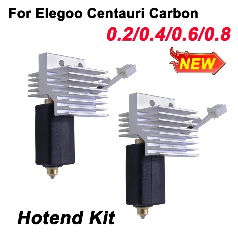 Elegoo CC hotend สําหรับ Centauri คาร์บอน Hotend หัวพิมพ์ Extruder Kit เหล็กแข็งหัวฉีดทองเหลืองเซราม