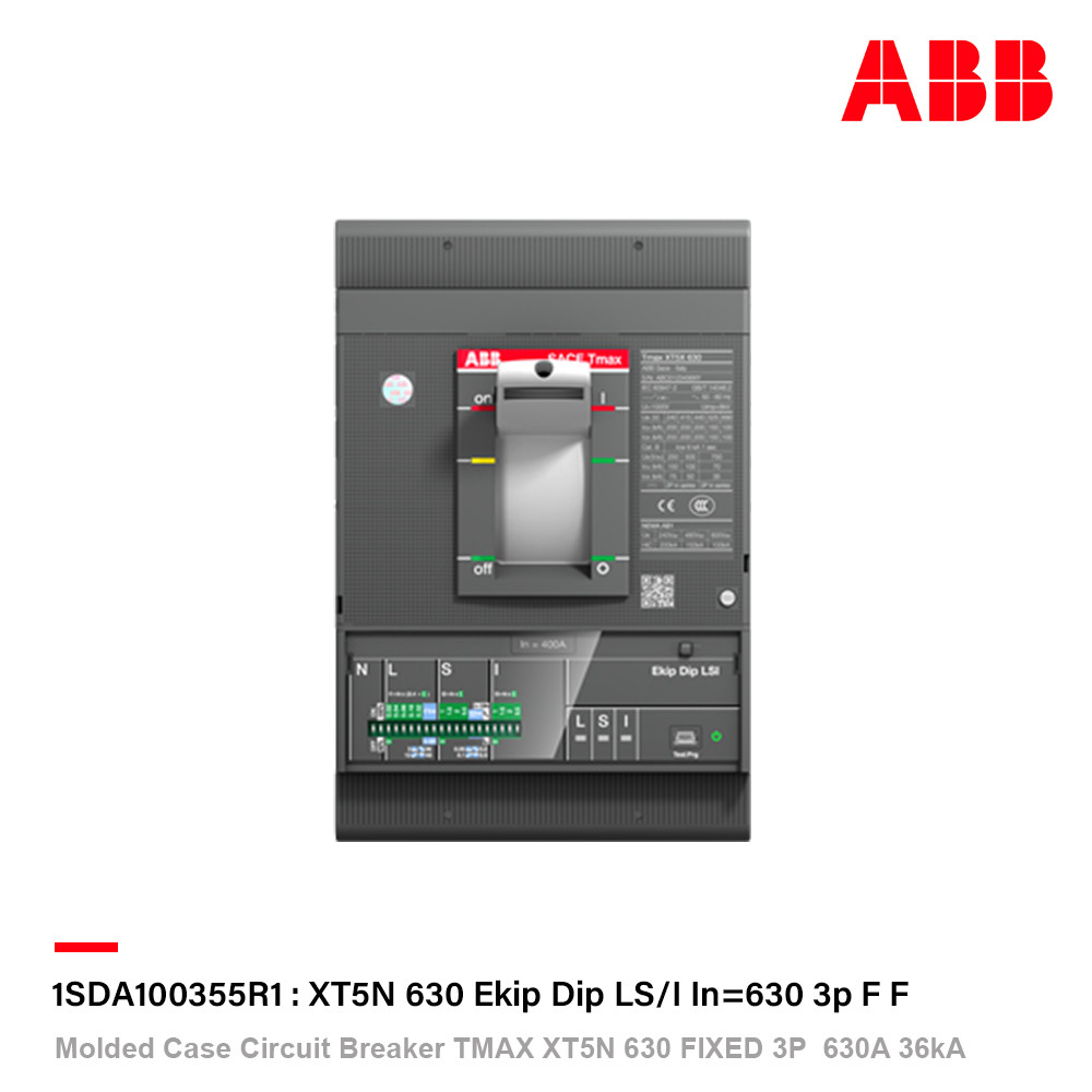 ABB Tmax XT Moulded Case Circuit Breakers 3P 630A 36kA | XT5N 630 Ekip Dip LS/I In=630 |1SDA100355R1