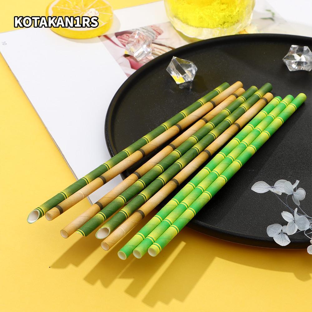 KOTAKAN1RS 25 ชิ้นหลอดไม้ไผ่เป็นมิตรกับสิ่งแวดล้อมตกแต่งงานแต่งงานอุปกรณ์ปาร์ตี้