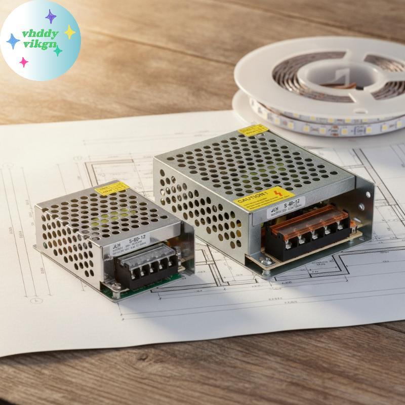 VHDD Universal 5V Transformer AC 110V-240V 60W อะแดปเตอร์ Stable Performance สําหรับ LED Strip กล้อง