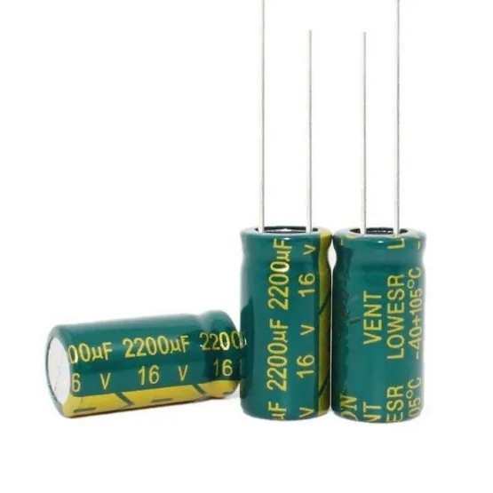 100 ชิ้น 2200uF 16V 2200UF16V 105C Radial Electrolytic Capacitor 10*20 มม.