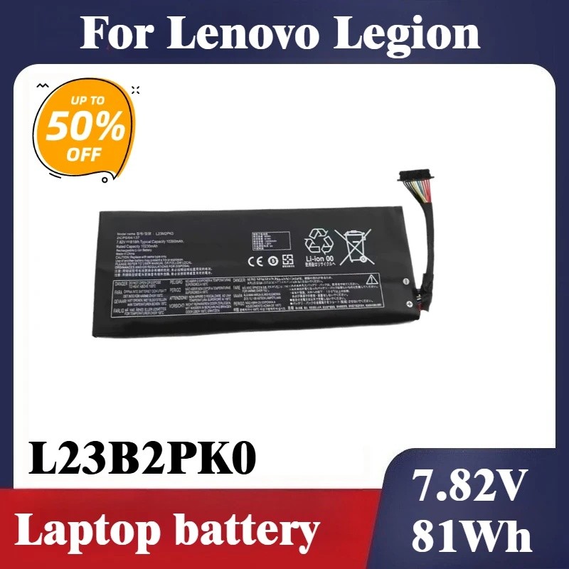 ยี่ห้อใหม่คุณภาพสูง 81Wh L23B2PK0 แบตเตอรี่แล็ปท็อปสําหรับ Lenovo Legion Go 8APU1 AMD Z1 Extreme Gam