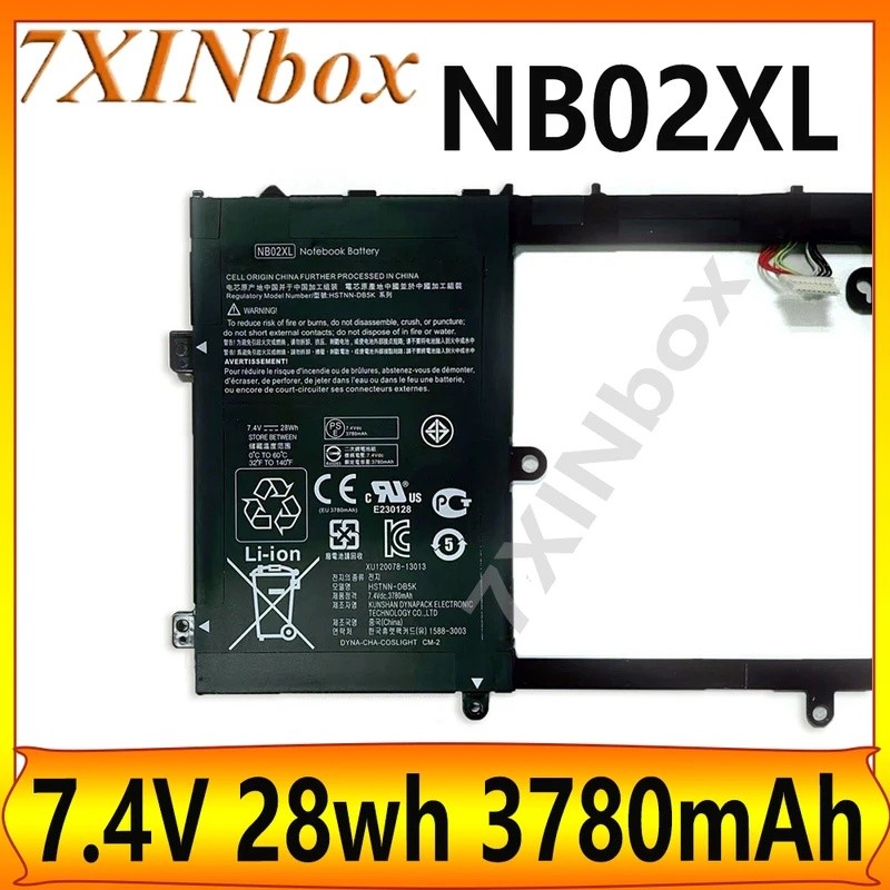 7XINbox NB02XL NB02 7.4V 28wh เดิมแบตเตอรี่แล็ปท็อปสําหรับ HP TPN-Q128 11-h000 11-h100 x2 PC HSTNN-D