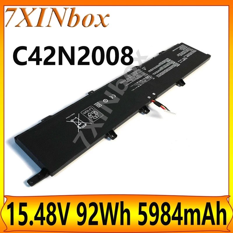 7XINbox C42N2008 15.48V 92Wh 5984mAh OEM แบตเตอรี่แล็ปท็อปสําหรับ ASUS ZenBook Pro Duo 15 OLED UX582