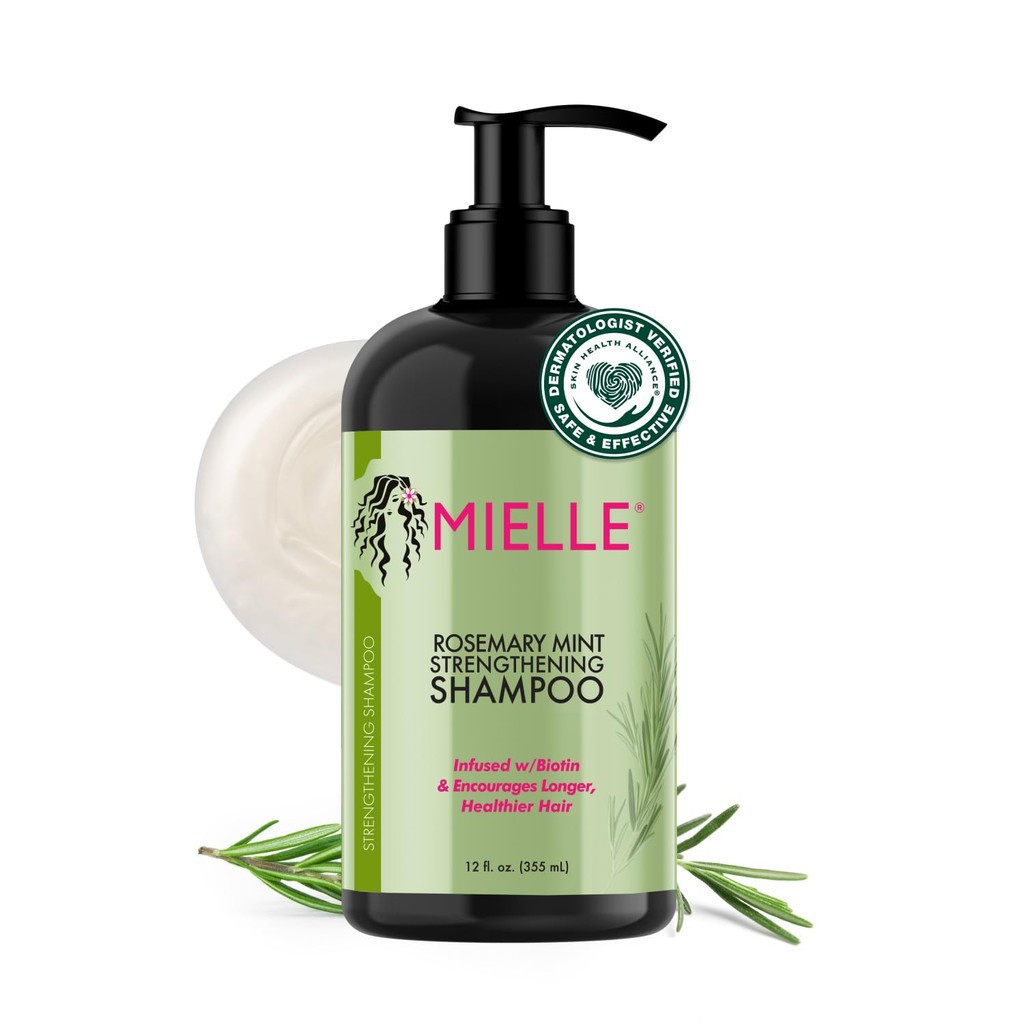 MielleOrganics Rosemary Mint Hair Strengthening Biotin Shampoo-Moisturizing Wash EO59