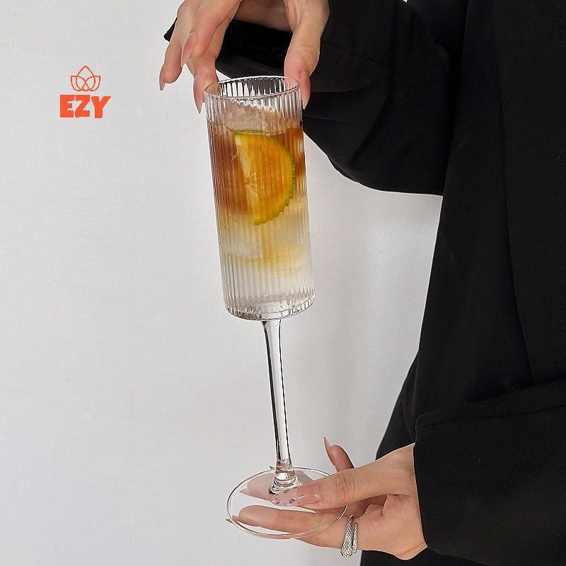 EZY Unbreakable Reusable แชมเปญถ้วยอาหารปลอดภัยพลาสติกใส Goblet สําหรับไวน์ Cotail Home Wedding Bar 