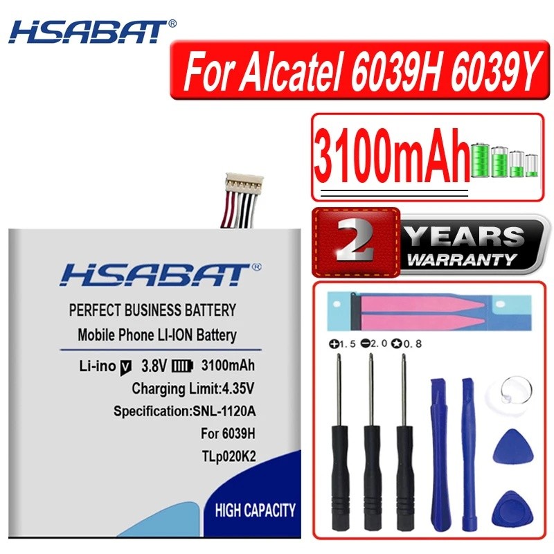 HSABAT 3100mAh TLp020K2 TLp020K1 TLp020Kj แบตเตอรี่สําหรับ Alcatel One Touch Idol 3 (4.7) 6039H 6039