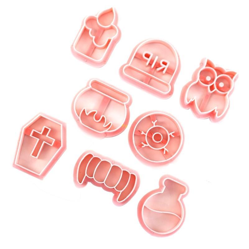 Yu Halloween Cookie Moulds Biscuit Molding Baking Supplies เหมาะสําหรับการอบ