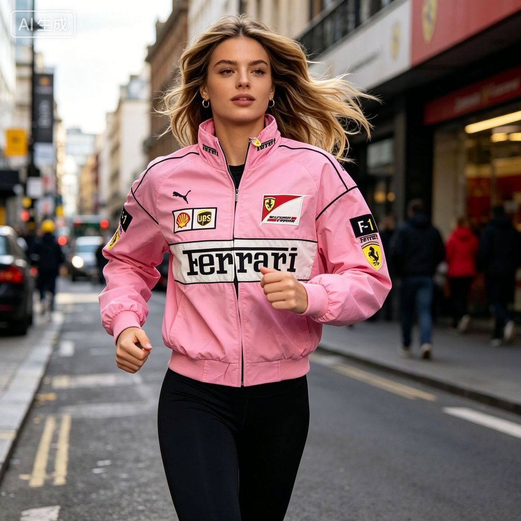 2025NEW F1 Racing Suit US Size Jacket Ferrari เสื้อแจ็คเก็ตปัก Bomber Jacket