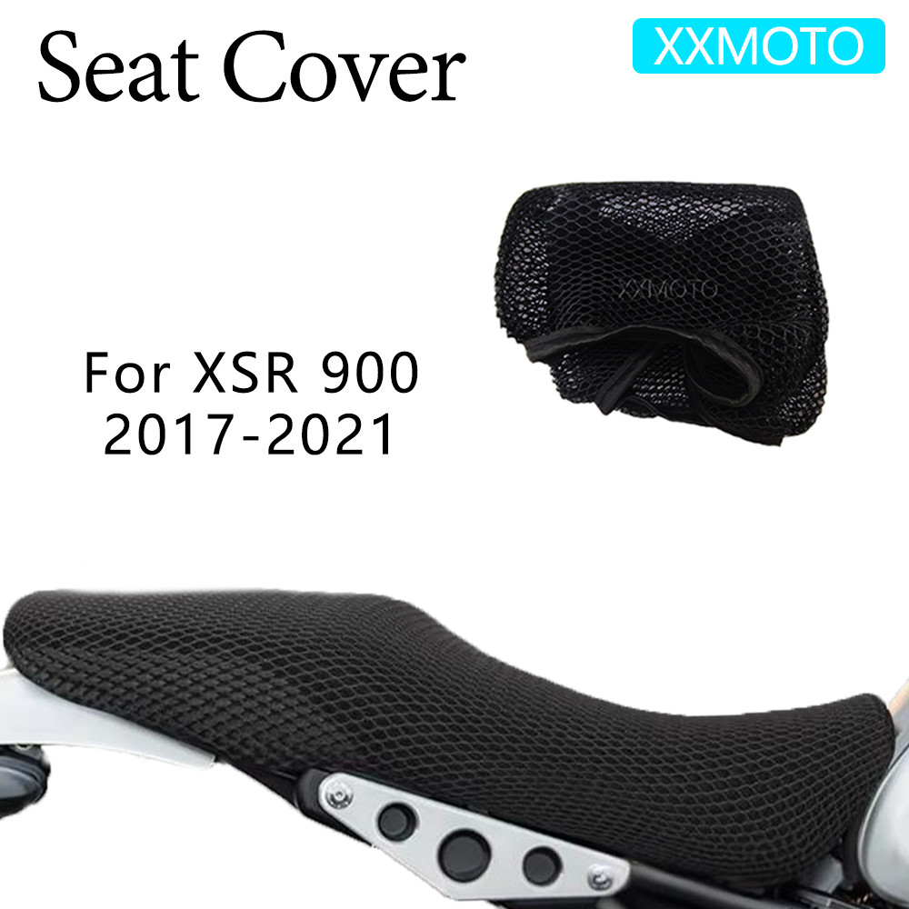 สําหรับYAMAHA XSR900 XSR 900 2017-2020 2021 ฝาครอบที่นั่งรถจักรยานยนต์ฉนวนกันความร้อน 3Dตาข่ายระบายอ