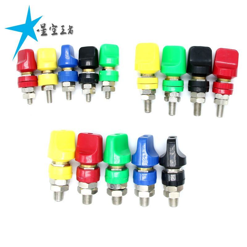 JXZ-4 ประเภทปากแบน M6/8/10 ทองแดงบริสุทธิ์ Terminal โพสต์ 30/50/100A High Current 4 มม.กล้วยปลั๊กหญิ
