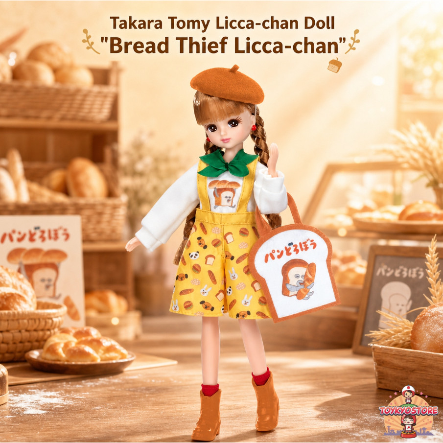 Takara Tomy Licca-chan Doll "Bread Thief Licca-chan" Dress-up Play Toy [Direct from Japan]