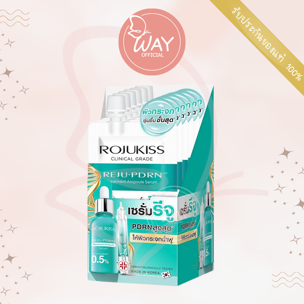 [กล่อง x6] Rojukiss Reju PDRN Treatment Ampoule Serum 10ml โรจูคิส รีจู พีดีอาร์เอน ทรีตเมนต์ แอมพูล เซรั่ม 10ml