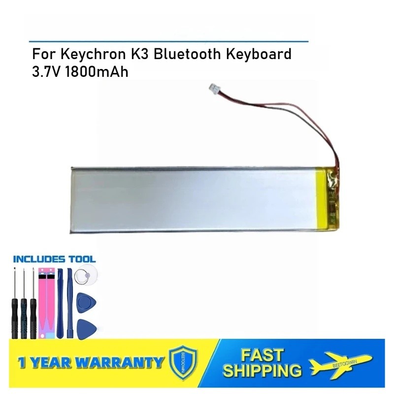 สําหรับ Keychron K3 คีย์บอร์ดบลูทูธ 3.7V 1800mAh แบตเตอรี่