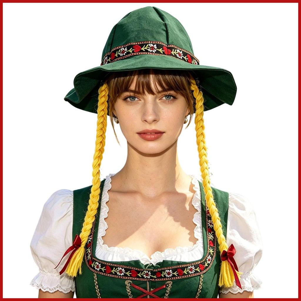 Oktoberfest หมวก Braids นุ่ม Oktoberfest Headwear เบียร์เทศกาลหมวกสําหรับผู้หญิงการแสดงบนเวทีเต้นรํา