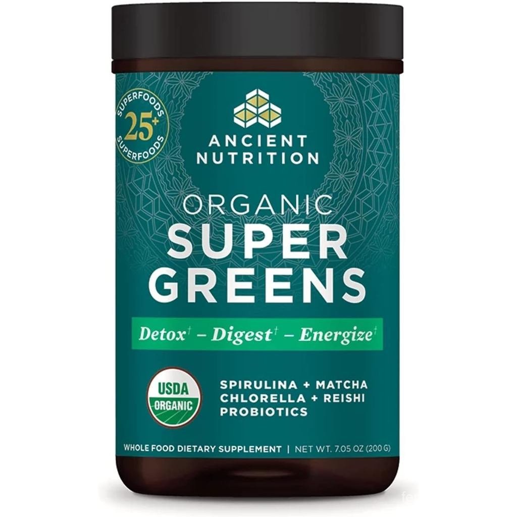 โภชนาการโบราณer Greens Powder ผงอินทรีย์er พร้อมโปรไบโอติกที่ทําจากสาหร่ายสไปรูลิน่าคลอเรลล่ามัทฉะแล