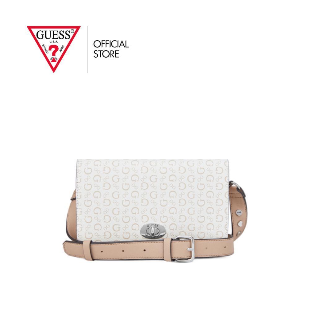 กระเป๋า Guess รุ่น SV983479 BURNABY MINI CROSSBODY FLAP สีขาว