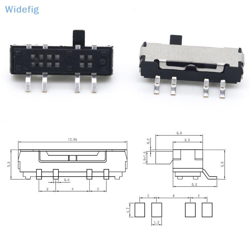 Widefig 10 ชิ้น 4 ขา Mini Slide Switch On-OFF 3Position Micro Slide Toggle Switch สวิตช์สไลด์แนวนอนข