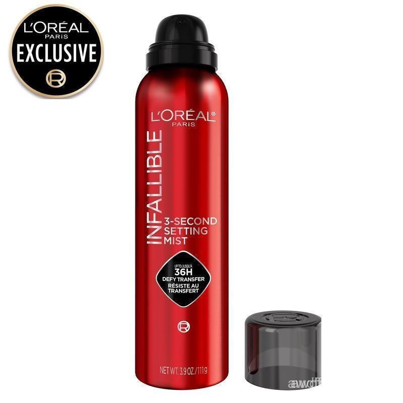 3 วินาที Setting Spray ความจุขนาดใหญ่ 3.52oz-36 ชั่วโมง สเปรย์กันเหงื่อติดทนนาน Paris LOreal