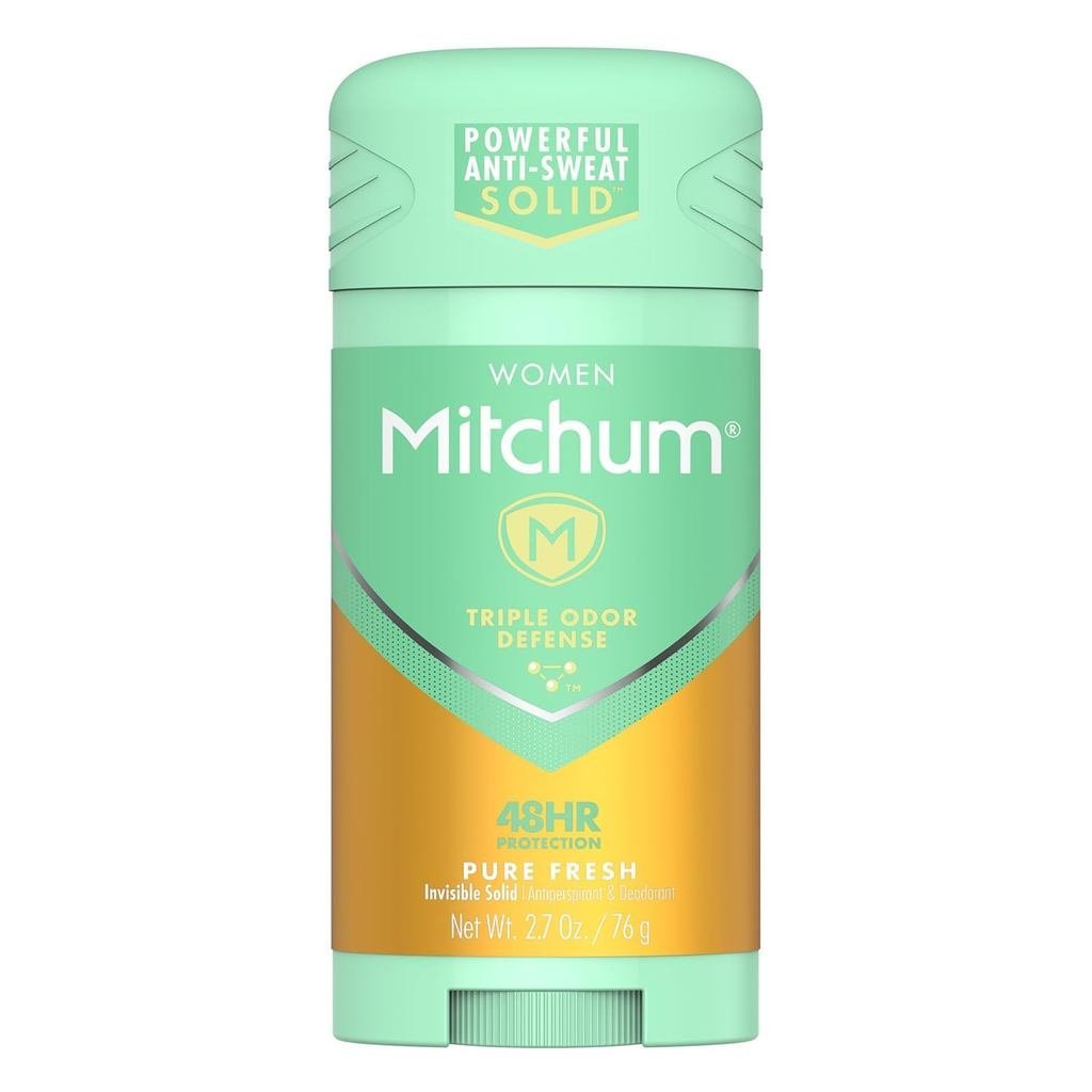 Mitchum Women Triple Odor Defense Invisible Solid Antiperspirant Deodorant, Pure Fresh, 2.7 ออนซ์ SR
