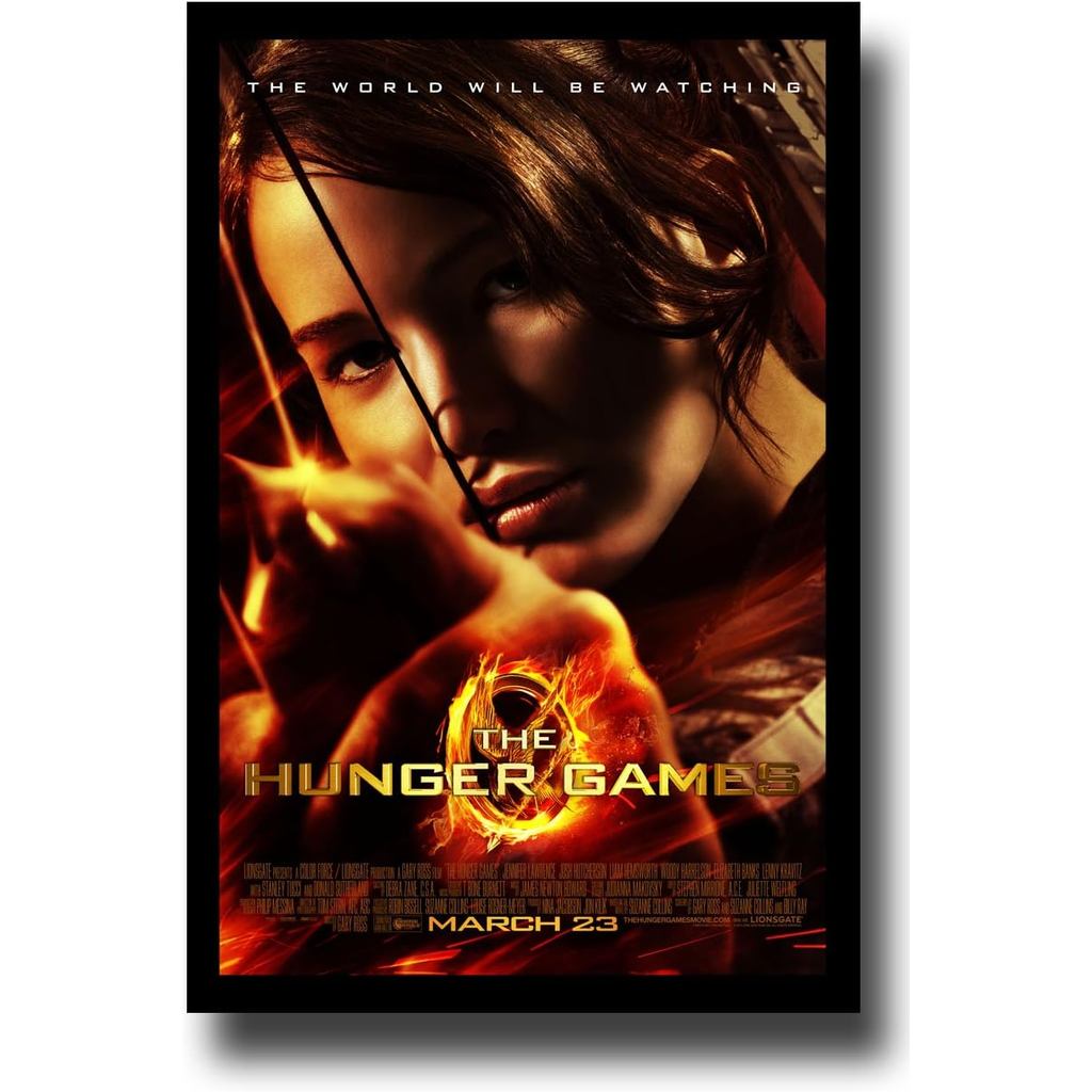 โปสเตอร์เกมหิว - โปรโมชั่น Flyer 2012 Movie - 11 X 17 - Jennifer Lawrence - FireBow Margin