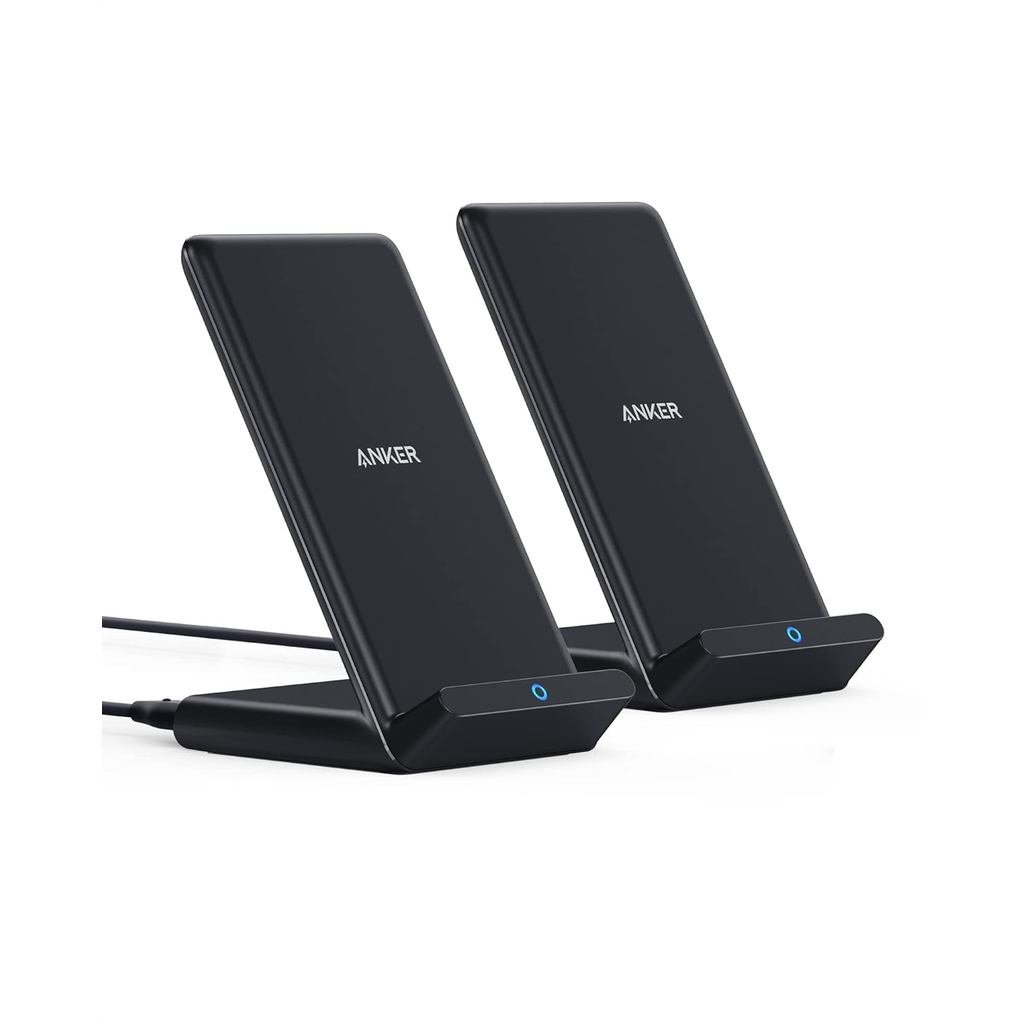 Anker 2 Pack 313 Wireless Charger (ขาตั้ง), Qi-Certified สําหรับ 17/17 Pro/17 Pro Max/15/14/13, 10W 