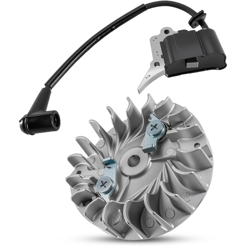 คอยล์จุดระเบิดพร้อม Flywheel Fit สําหรับ Ryobi RY3714 3716 RY3818 BM3716 BM3818 Chainsaw เปลี่ยน 309