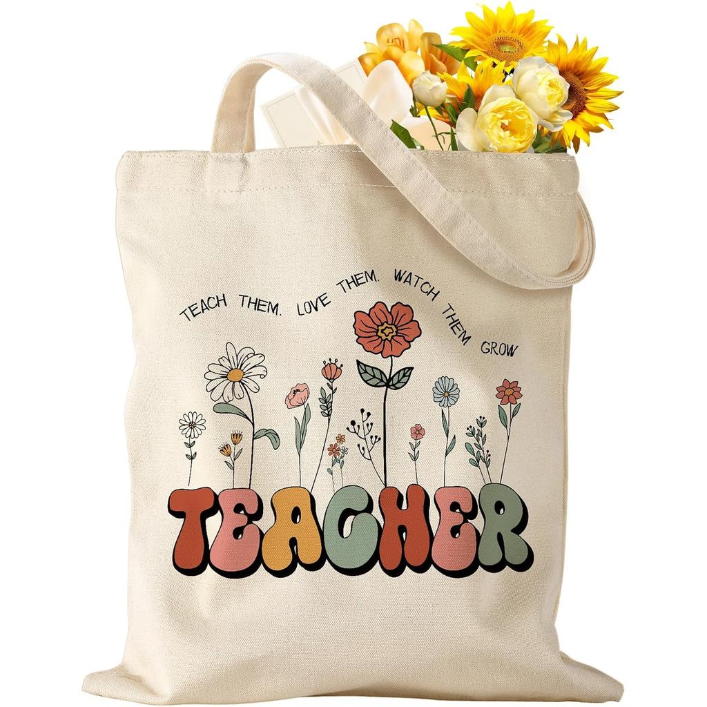 Miss Adola Teacher Tote Bag - Aesthetic Cute Women Canvas Tote Bag Teacher Appreciation Resuable Sho